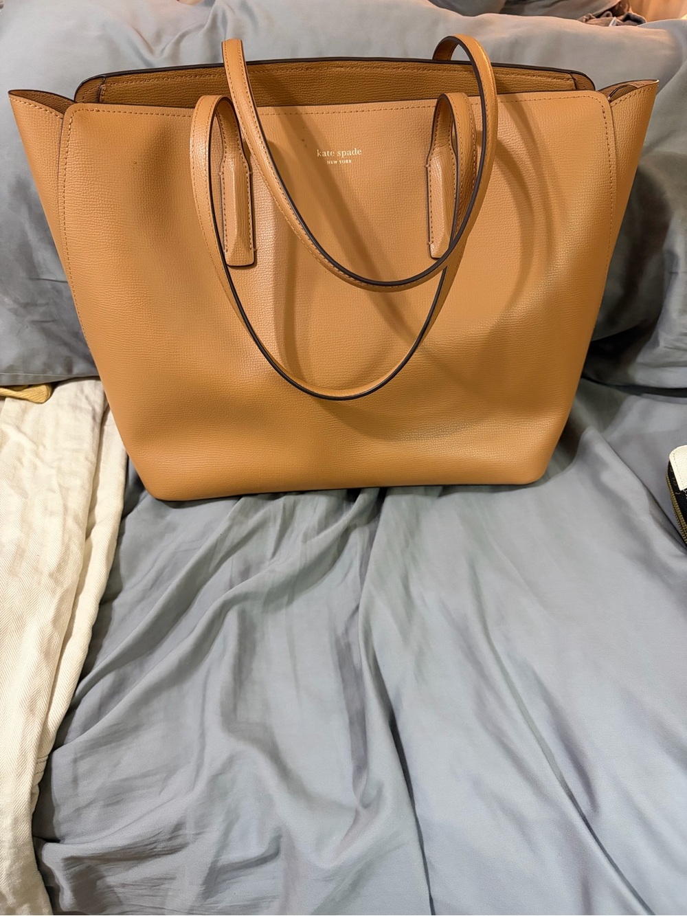kate spade Tan Pebble Leather Tote